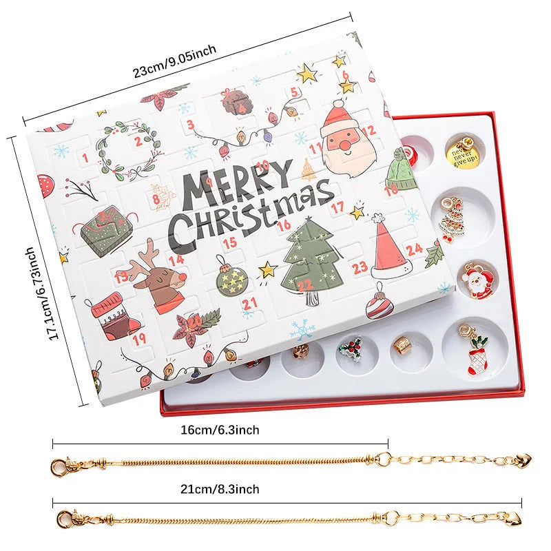 Christmas Charm Bracelet Advent Calendar - Festive Jewelry