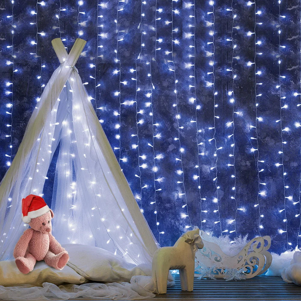 Christmas Curtain Fairy Lights 6x3M 600 LED - Party Wedding