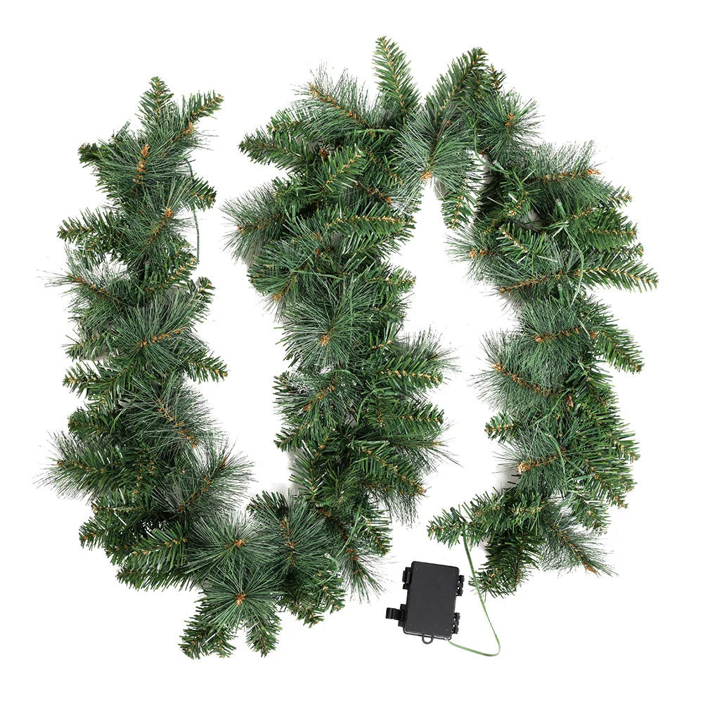 Christmas Garland 1.8M with LED Lights Party Xmas
