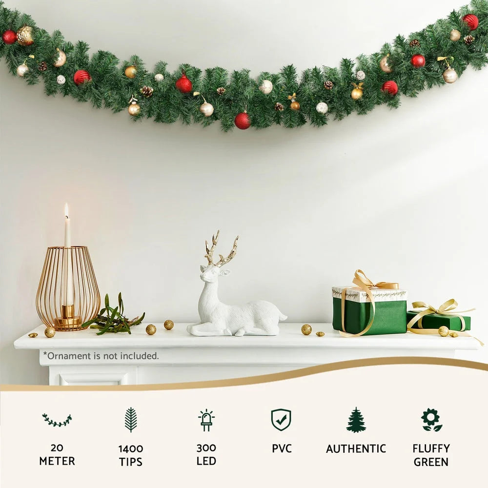 Christmas Garland 20M LED Lights Party Xmas Decorations