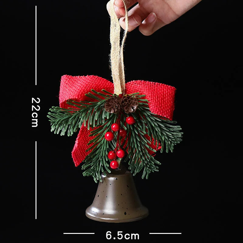 Christmas gift Christmas Bell Bow Pendant four pieces