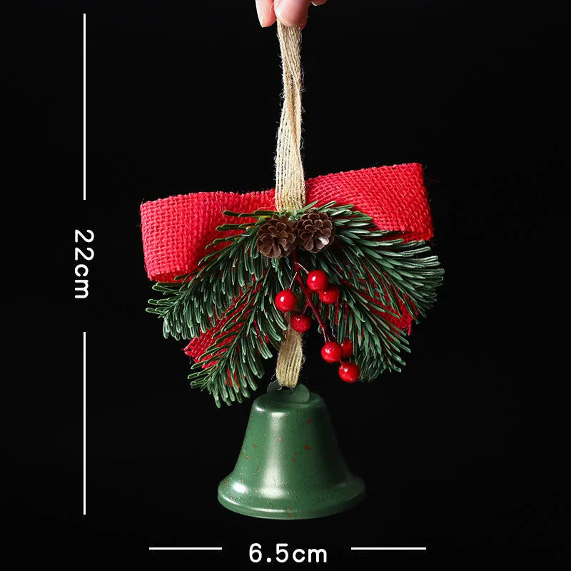 Christmas gift Christmas Bell Bow Pendant four pieces