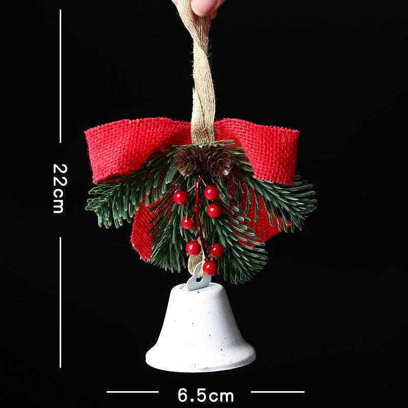 Christmas gift Christmas Bell Bow Pendant four pieces