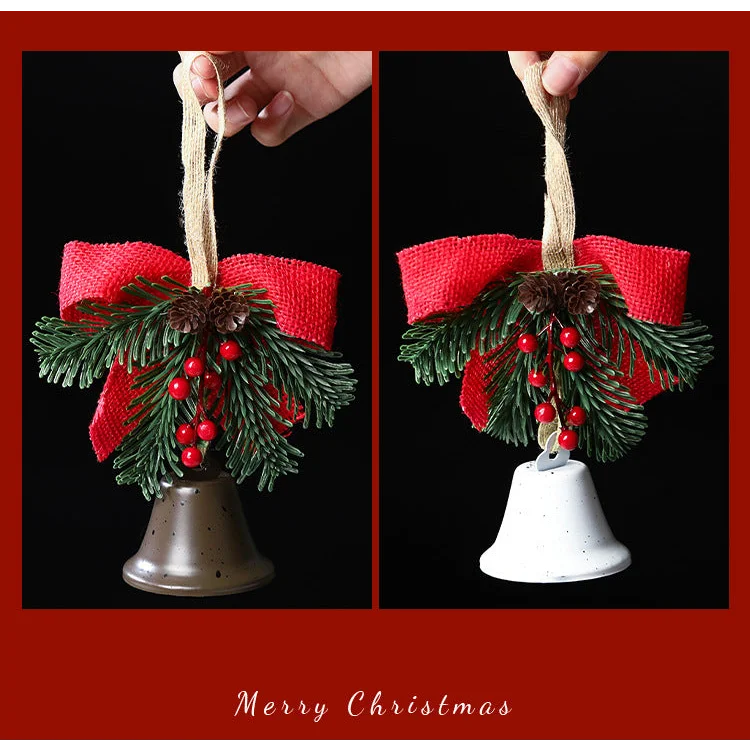 Christmas gift Christmas Bell Bow Pendant four pieces