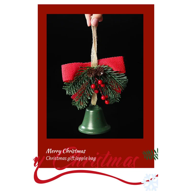 Christmas gift Christmas Bell Bow Pendant four pieces