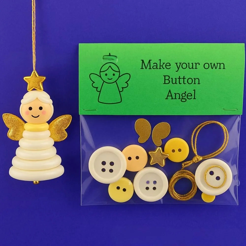 Christmas gift Christmas Button Ornament - Festive Santa
