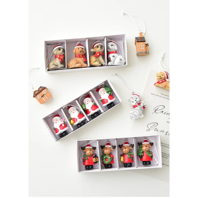 Christmas gift Christmas mini resin snow house Christmas