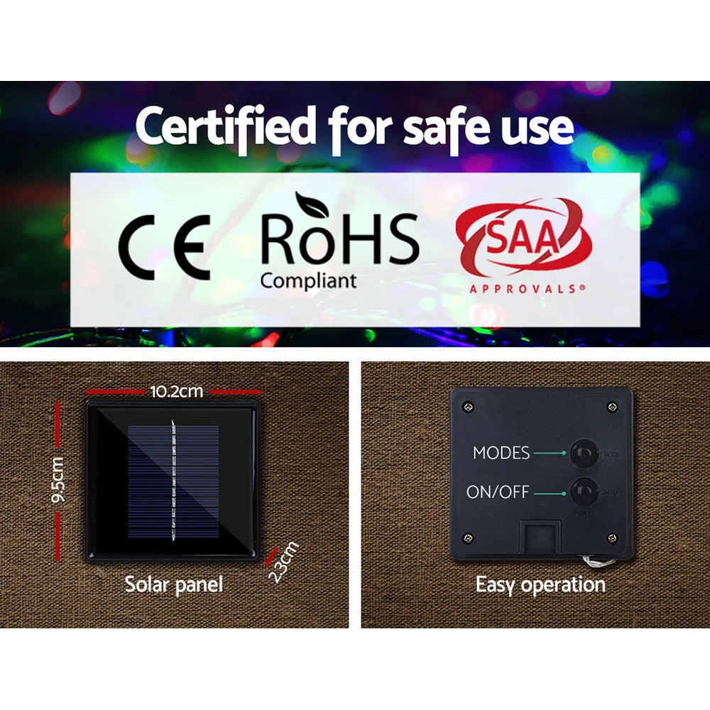 Christmas Icicle Lights 500 LED Solar Powered 20M Outdoor