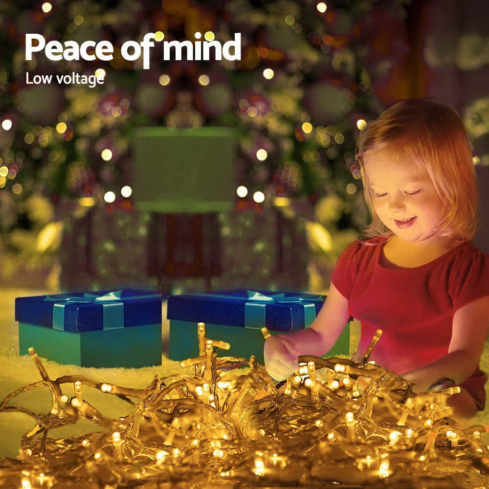 Christmas Icicle Lights 500 LED Solar Powered 20M Outdoor