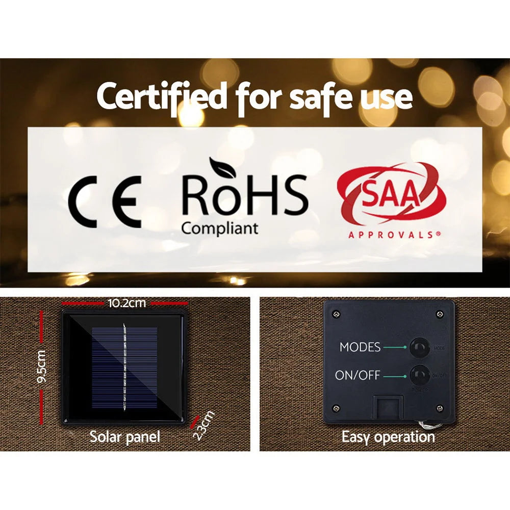 Christmas Icicle Lights 500 LED Solar Powered 20M Outdoor