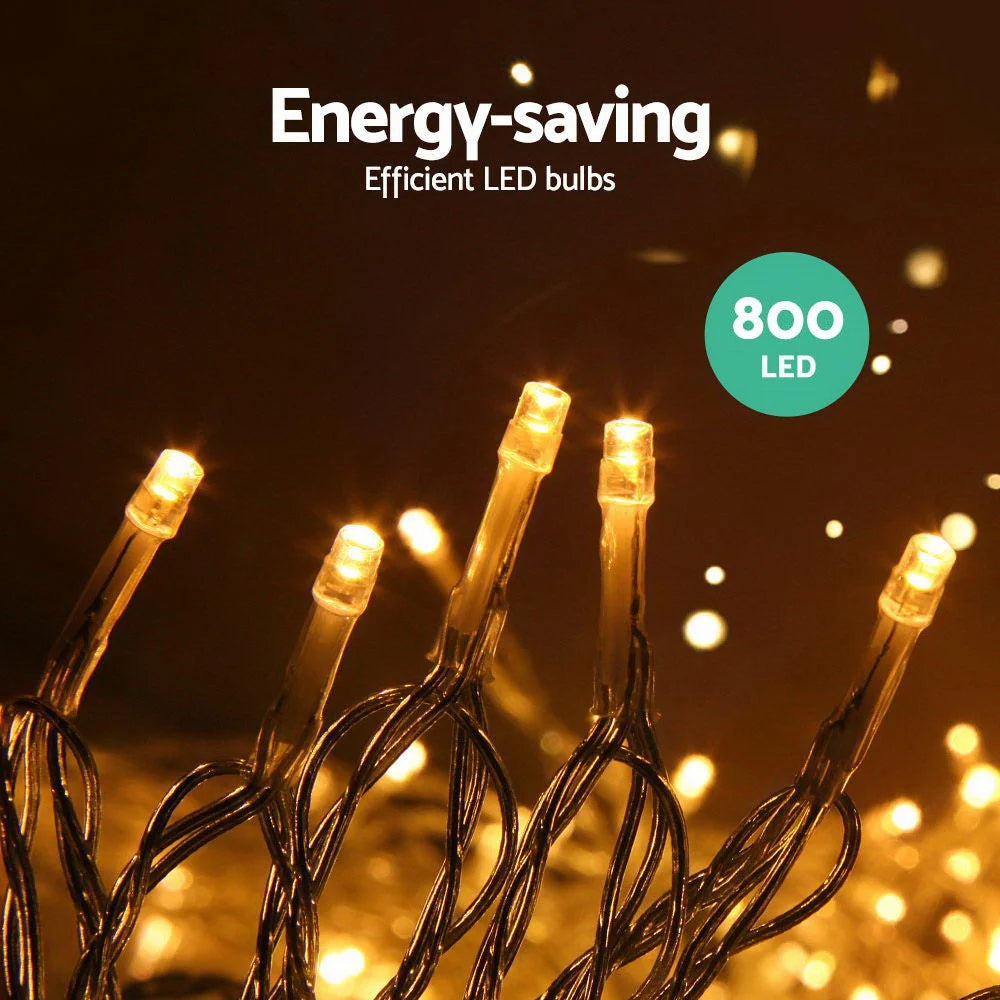 Christmas Icicle Lights 800 LED - Warm White - Lighting