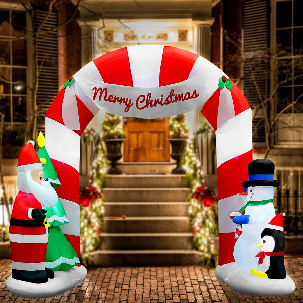 Christmas Inflatable Archway 3M with Santa Xmas Decor LED