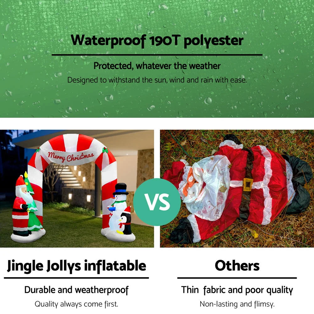 Christmas Inflatable Archway 3M with Santa Xmas Decor LED