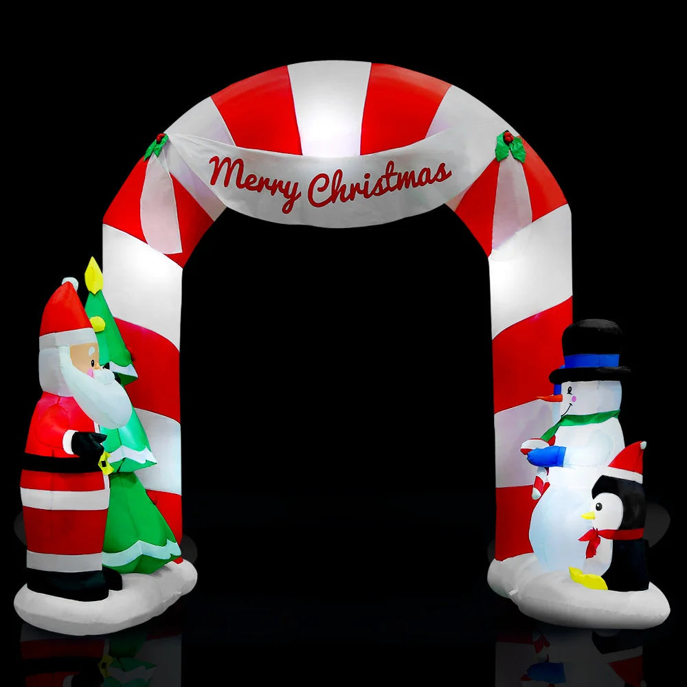 Christmas Inflatable Archway 3M with Santa Xmas Decor LED