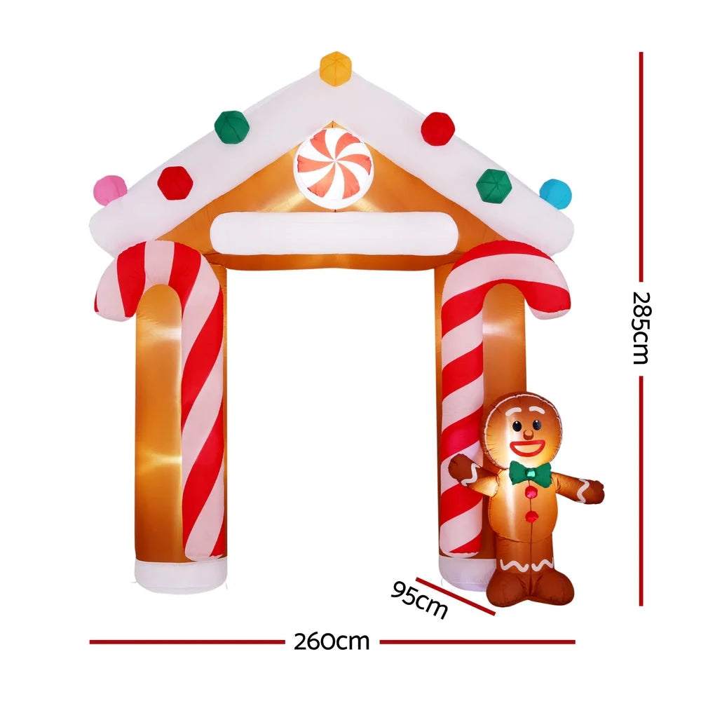 Christmas Inflatable Archway Gingerbread 2.8M LED