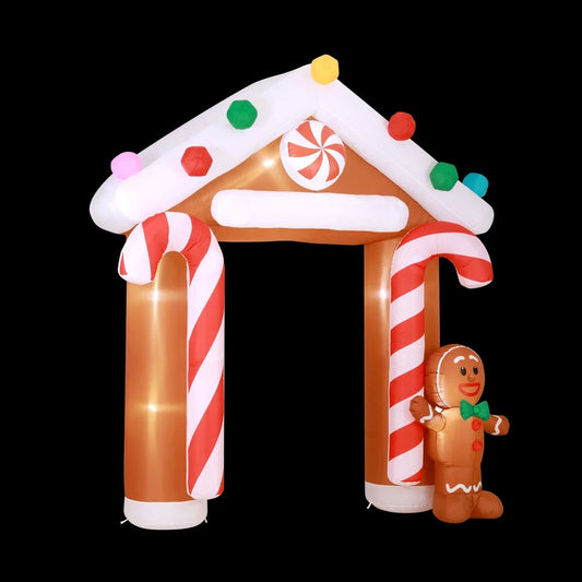 Christmas Inflatable Archway Gingerbread 2.8M LED