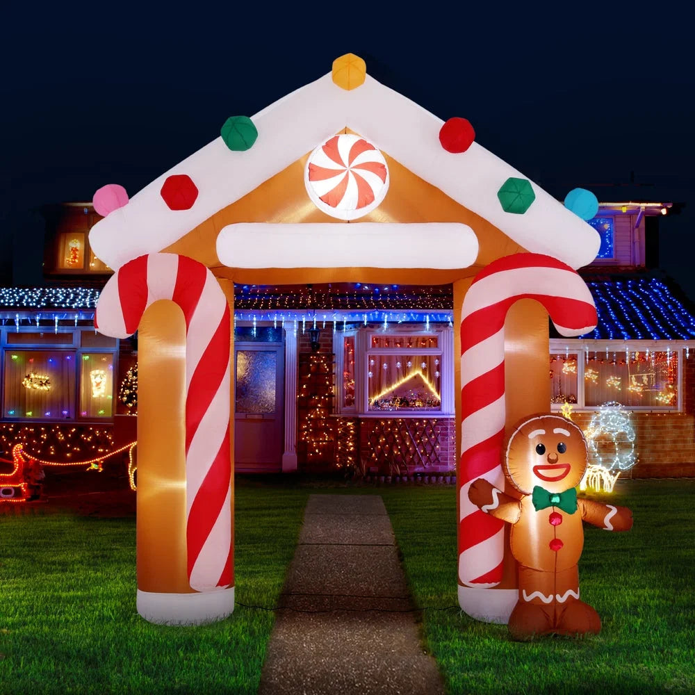 Christmas Inflatable Archway Gingerbread 2.8M LED