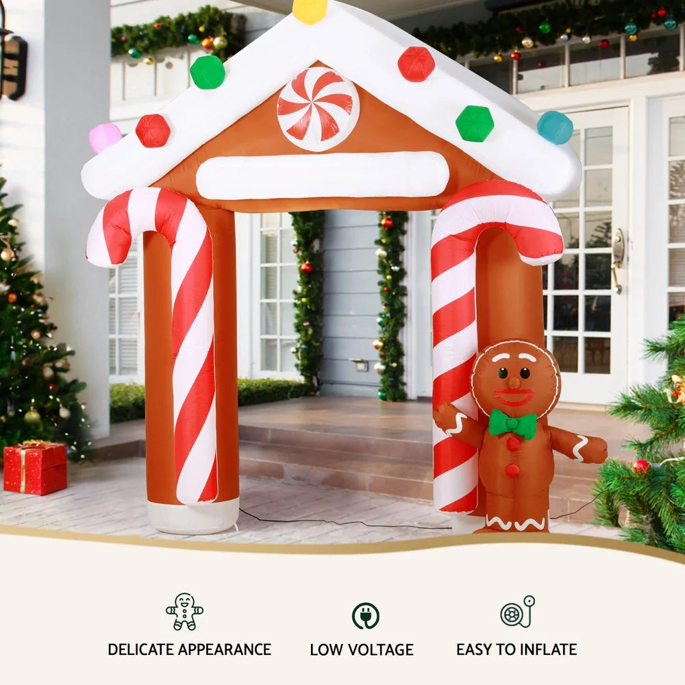 Christmas Inflatable Archway Gingerbread 2.8M LED
