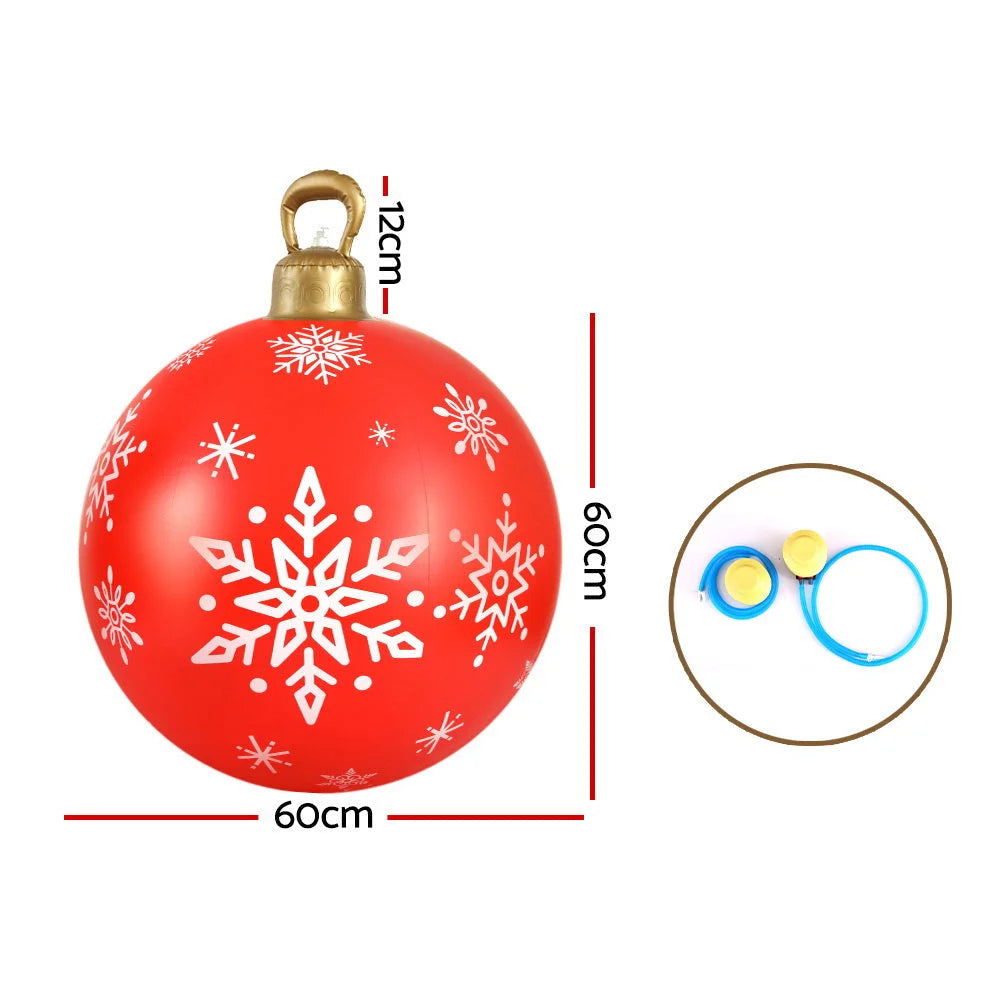 Christmas Inflatable Ball 60cm Decoration Giant Bauble - Red