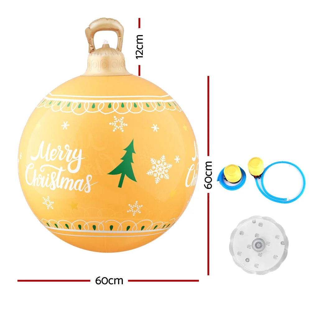 Christmas Inflatable Ball 60CM LED Illuminated Xmas