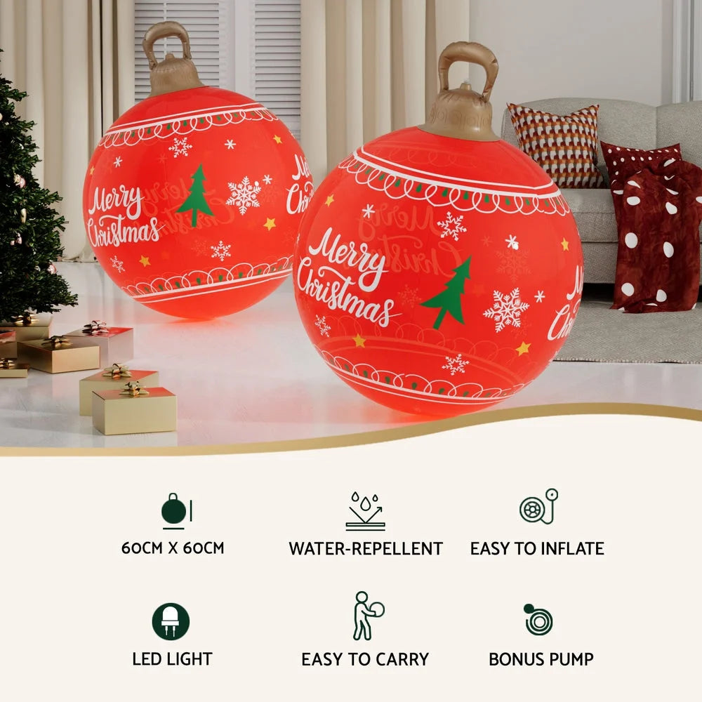 Christmas Inflatable Ball 60cm LED Illuminated Xmas