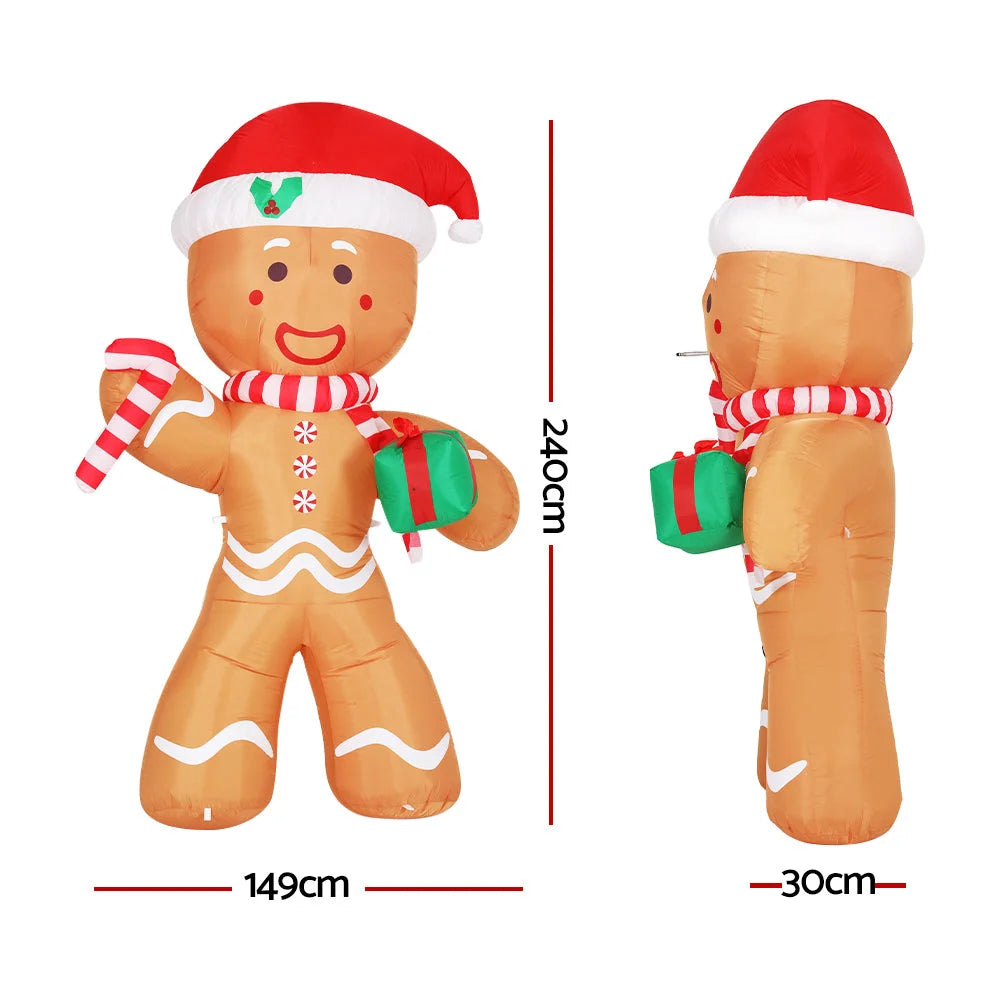 Christmas Inflatable Bear Doll 2.4M Outdoor Decorations