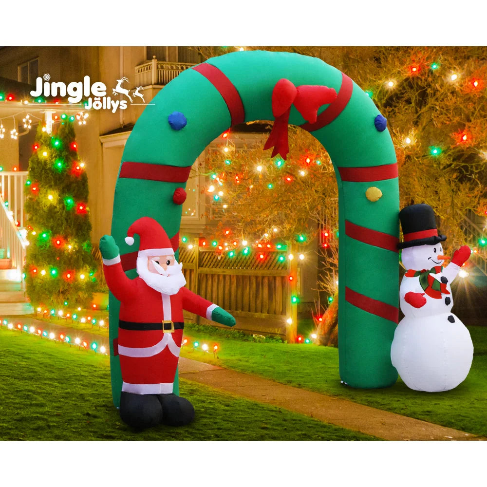 Christmas Inflatable Giant Archway Santa Snowman - 2.8M
