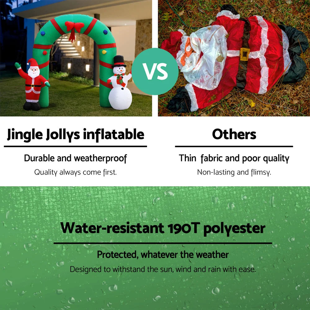 Christmas Inflatable Giant Archway Santa Snowman - 2.8M