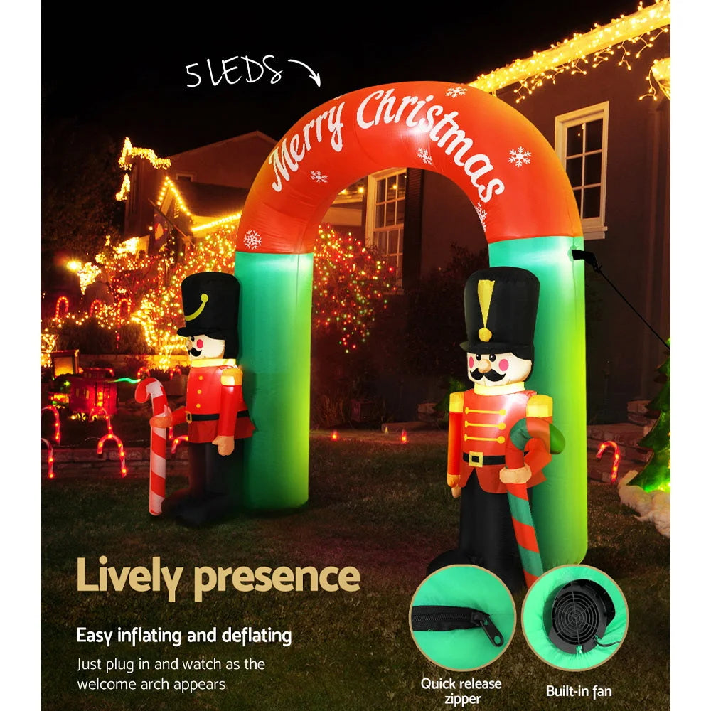 Christmas Inflatable Nutcracker Archway 3M Outdoor