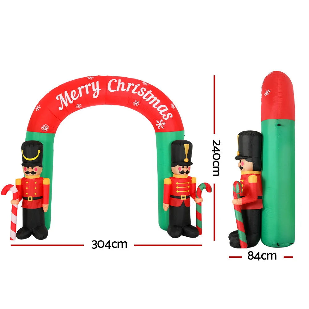Christmas Inflatable Nutcracker Archway 3M Outdoor
