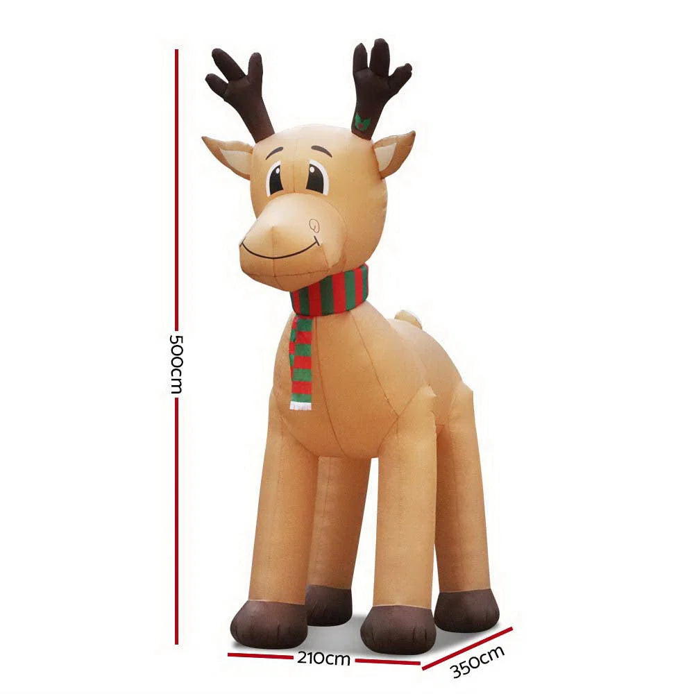 Christmas Inflatable Reindeer 5M Giant Deer Outdoor