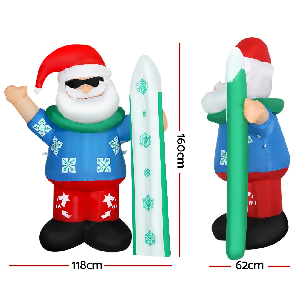 Christmas Inflatable Santa 1.6M Outdoor Xmas Decorations