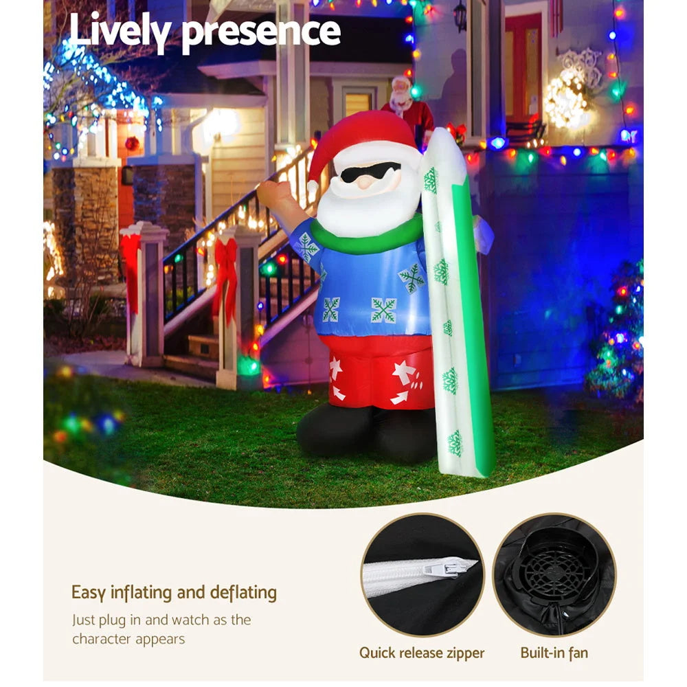 Christmas Inflatable Santa 1.6M Outdoor Xmas Decorations