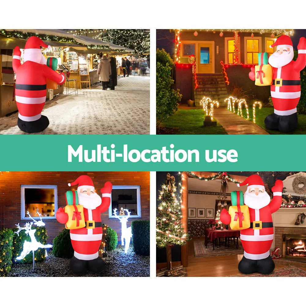 Christmas Inflatable Santa 2.4M - Xmas Light Decor LED