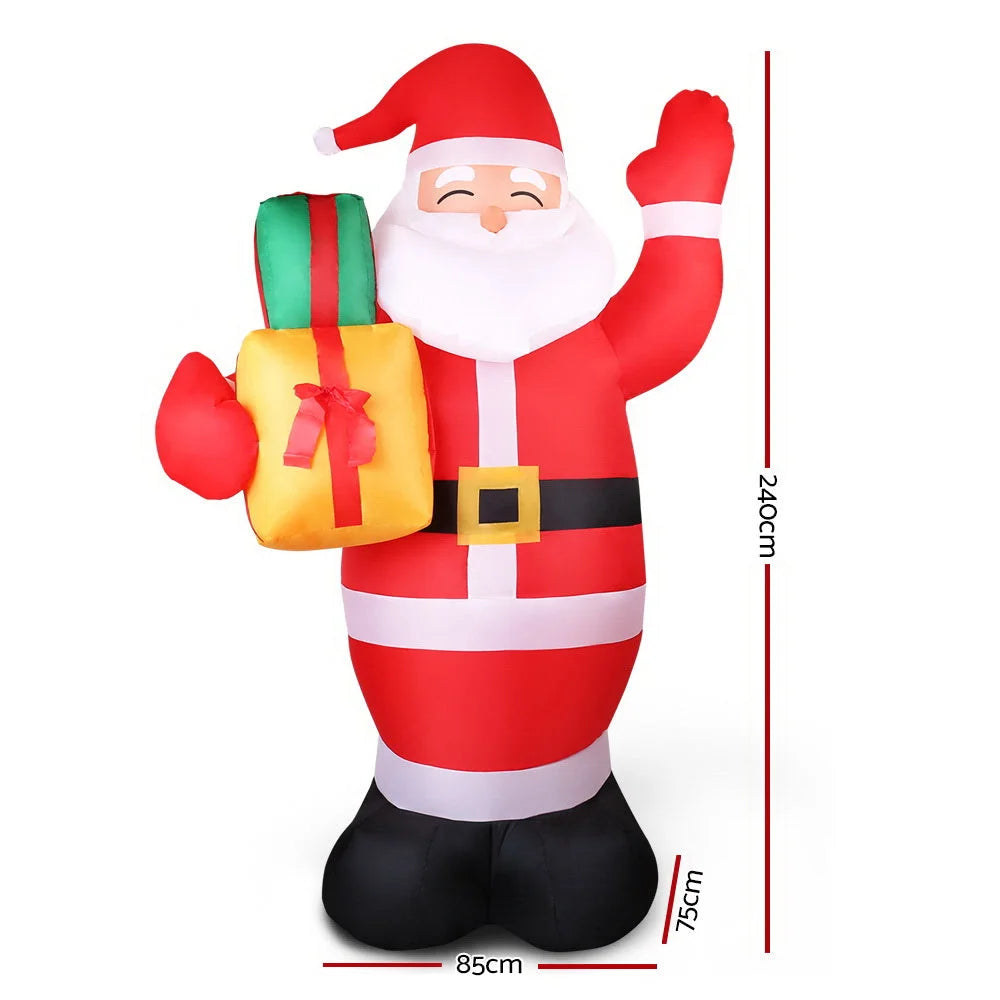 Christmas Inflatable Santa 2.4M - Xmas Light Decor LED