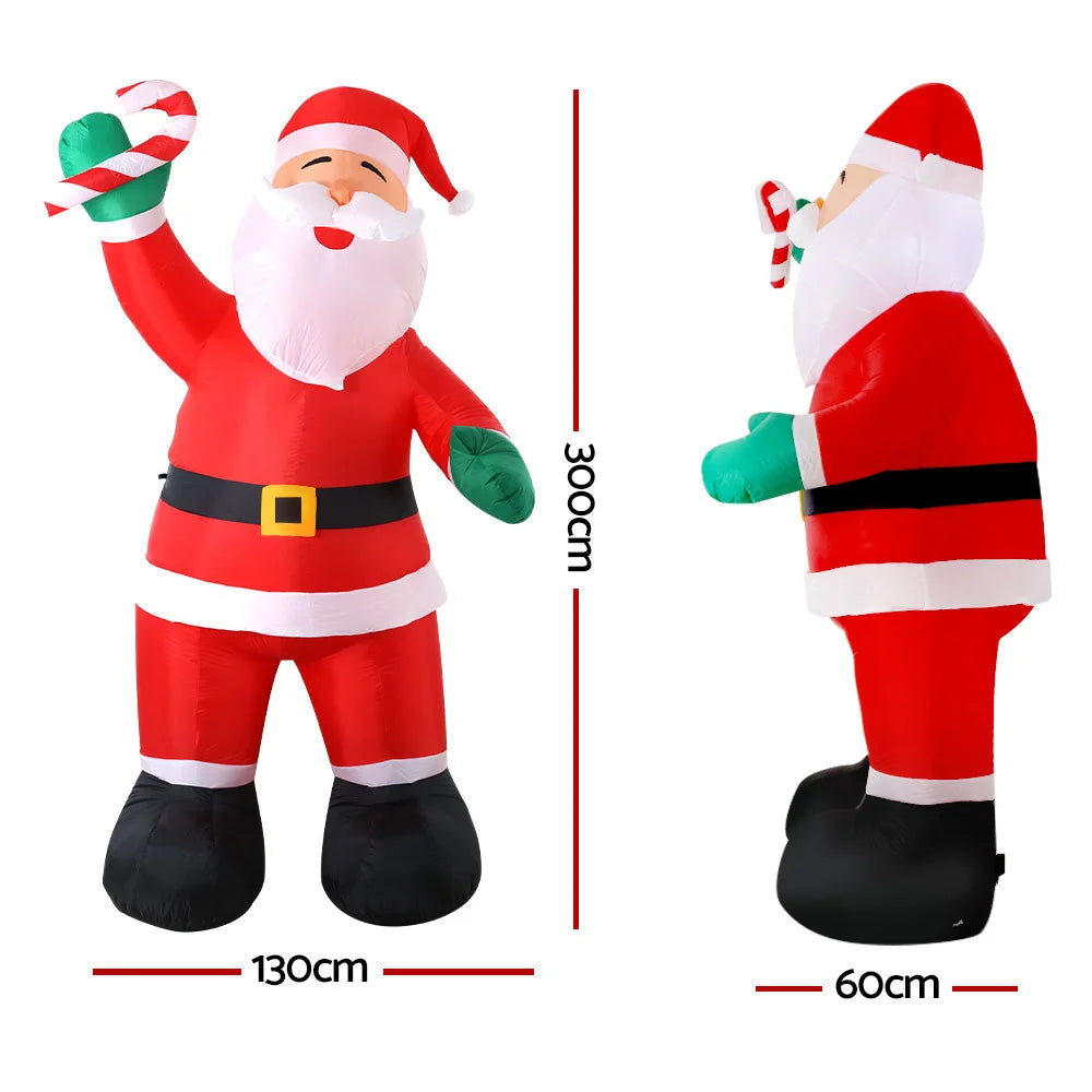 Christmas Inflatable Santa 3M Xmas Outdoor Decorations