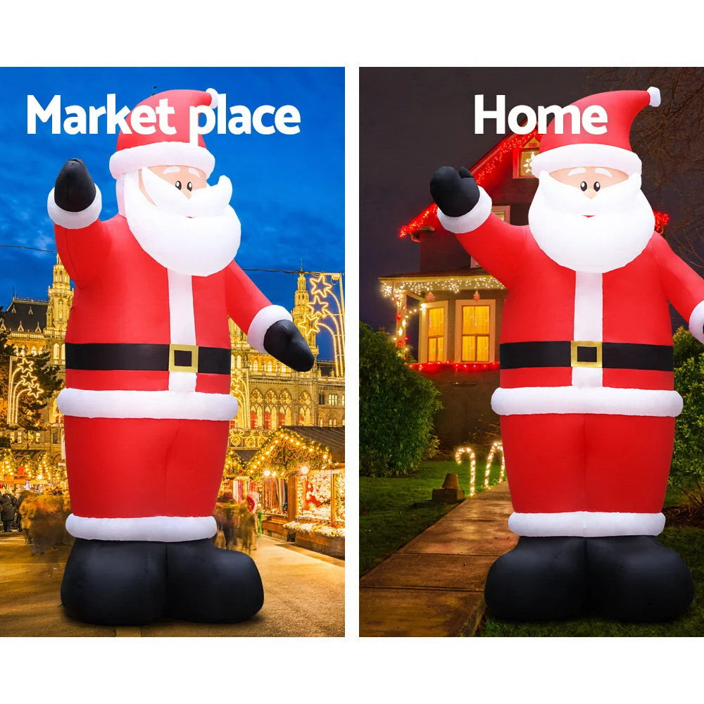 Christmas Inflatable Santa 5M Outdoor Air-Powered Light