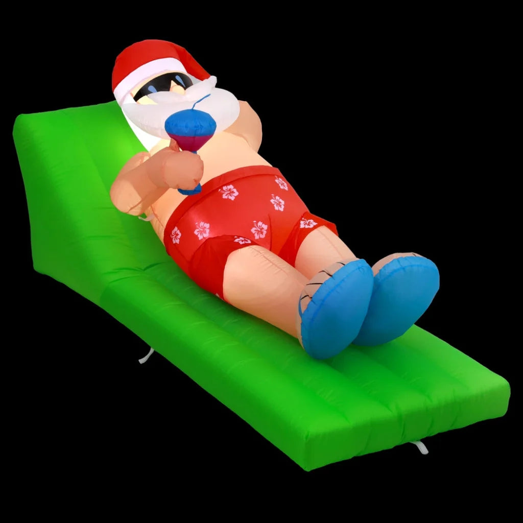 Christmas Inflatable Santa Bench 1.8M LED Illuminated