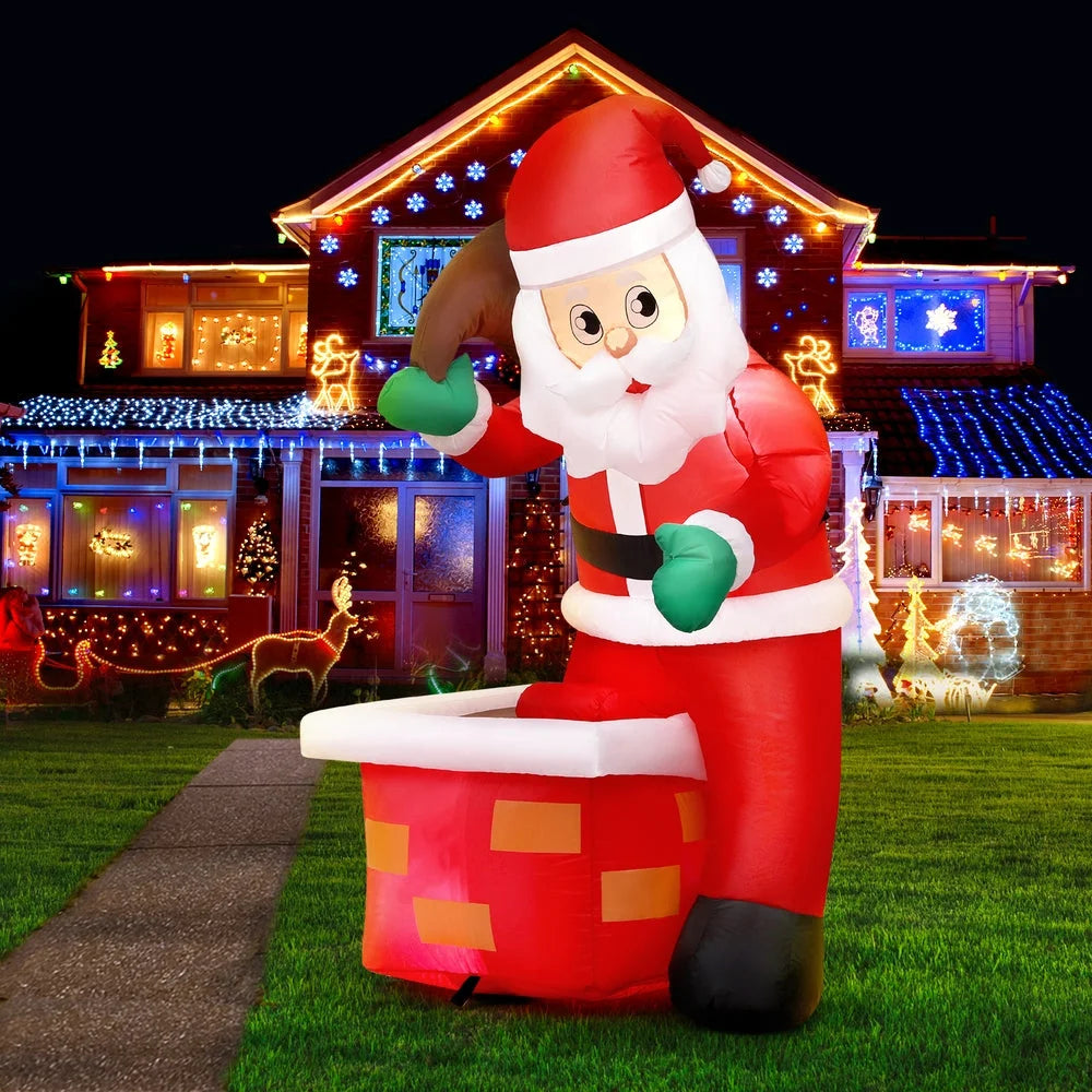 Christmas Inflatable Santa LED Illuminated Decorations