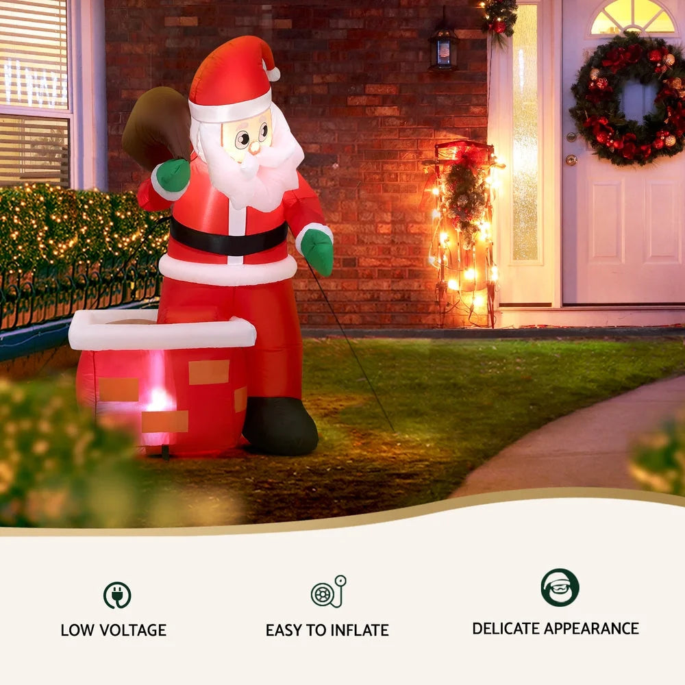 Christmas Inflatable Santa LED Illuminated Decorations