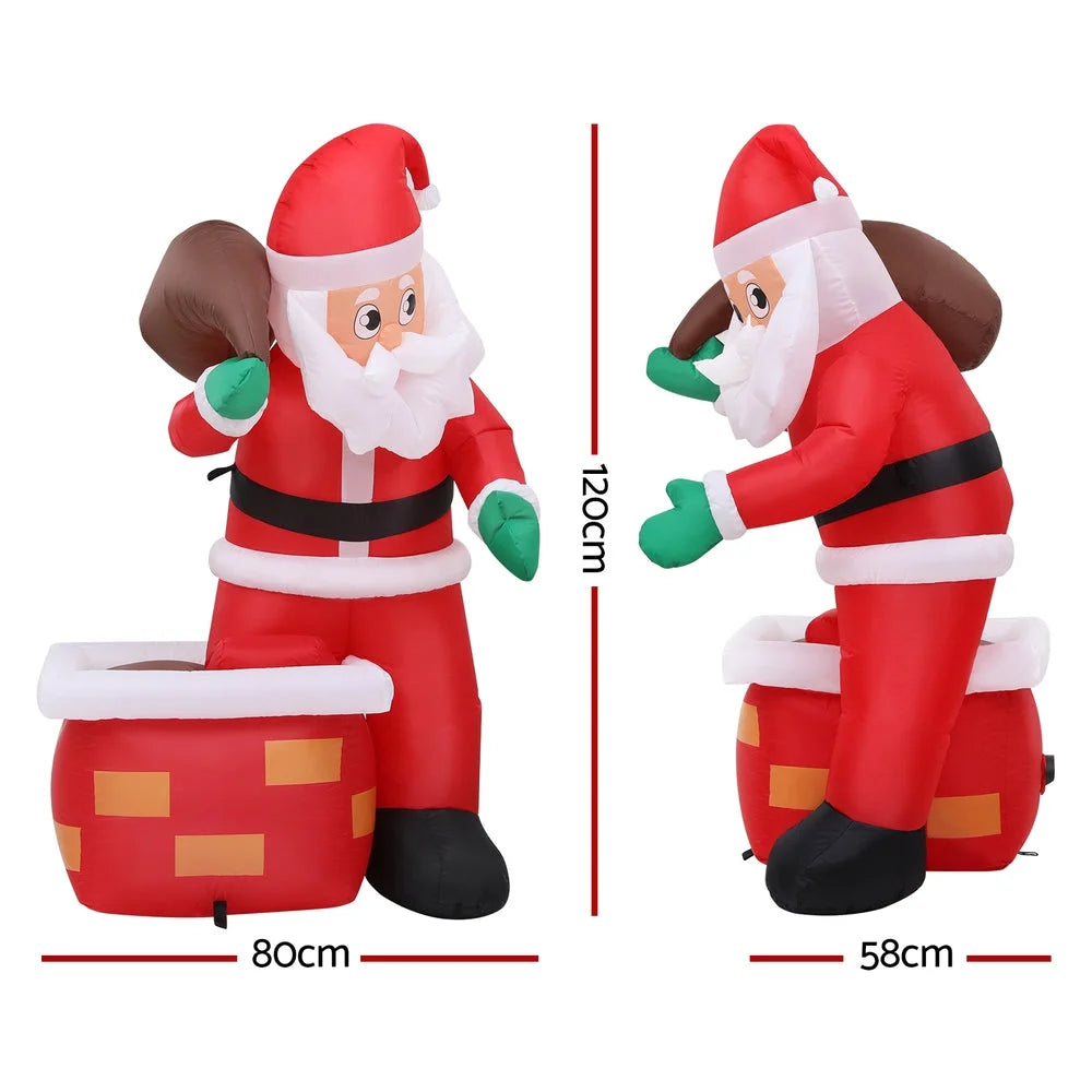 Christmas Inflatable Santa LED Illuminated Decorations