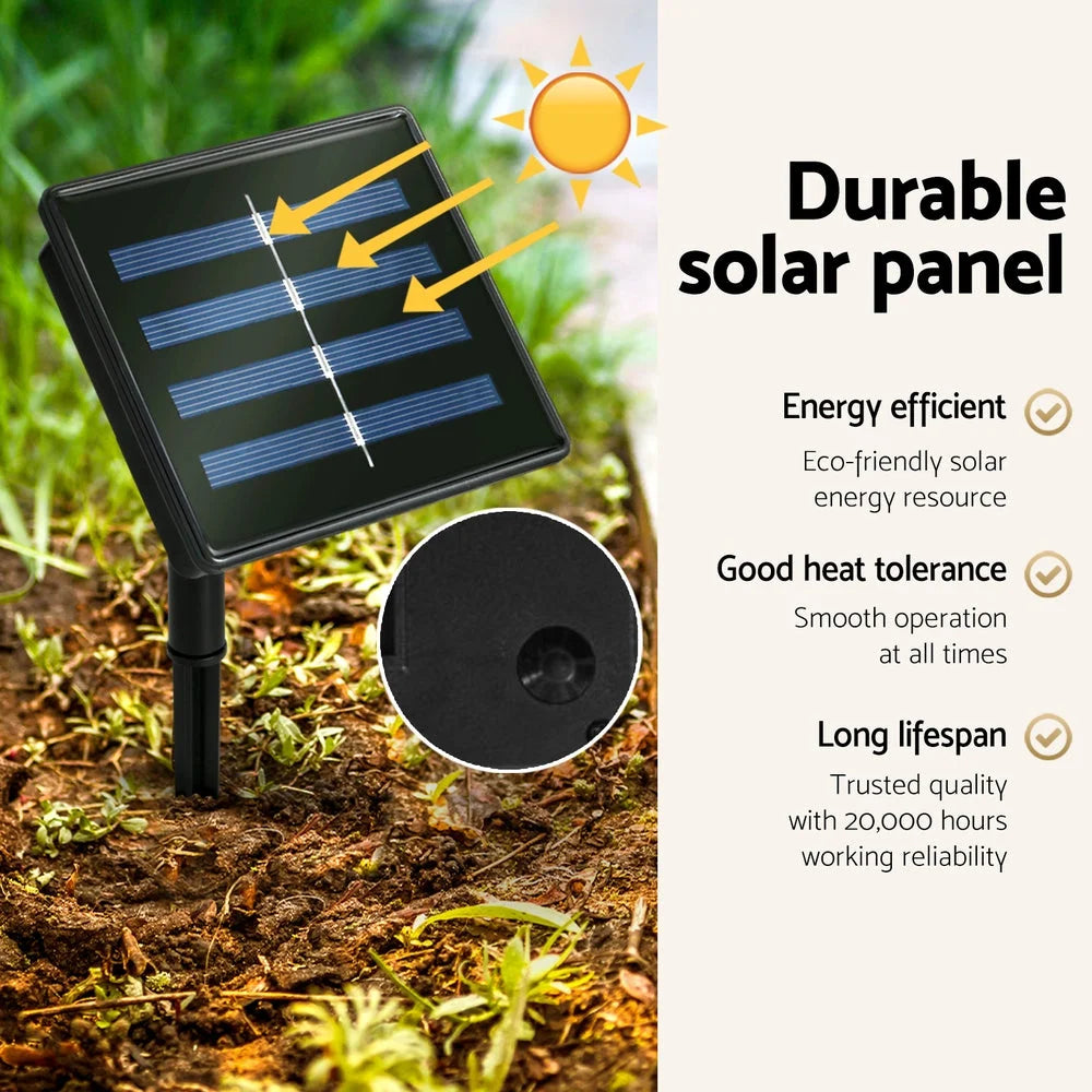 Christmas Lights 0.6M 160 LED Motif Solar Wreath Xmas