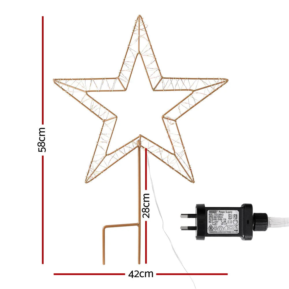 Christmas Lights 100 LED Fairy Light Ground Star Garden