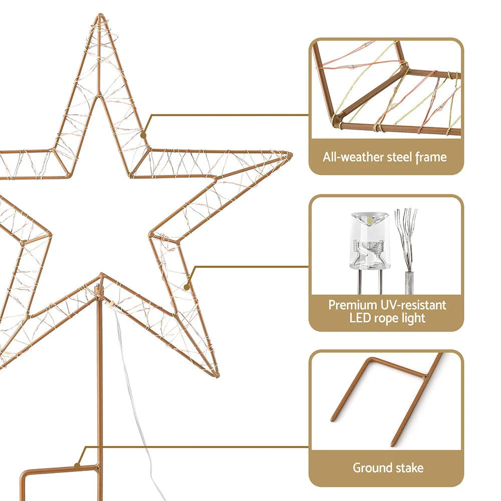 Christmas Lights 100 LED Fairy Light Ground Star Garden