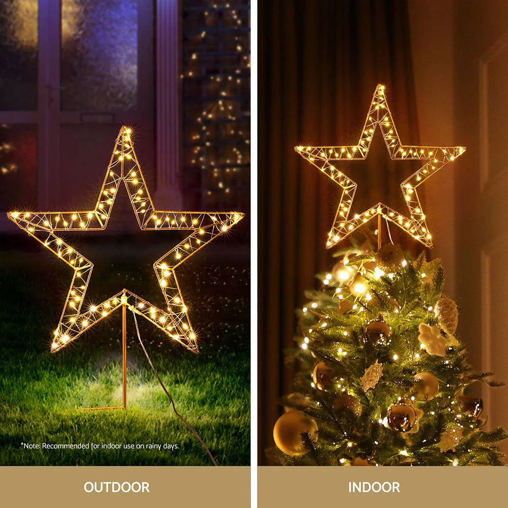 Christmas Lights 100 LED Fairy Light Ground Star Garden