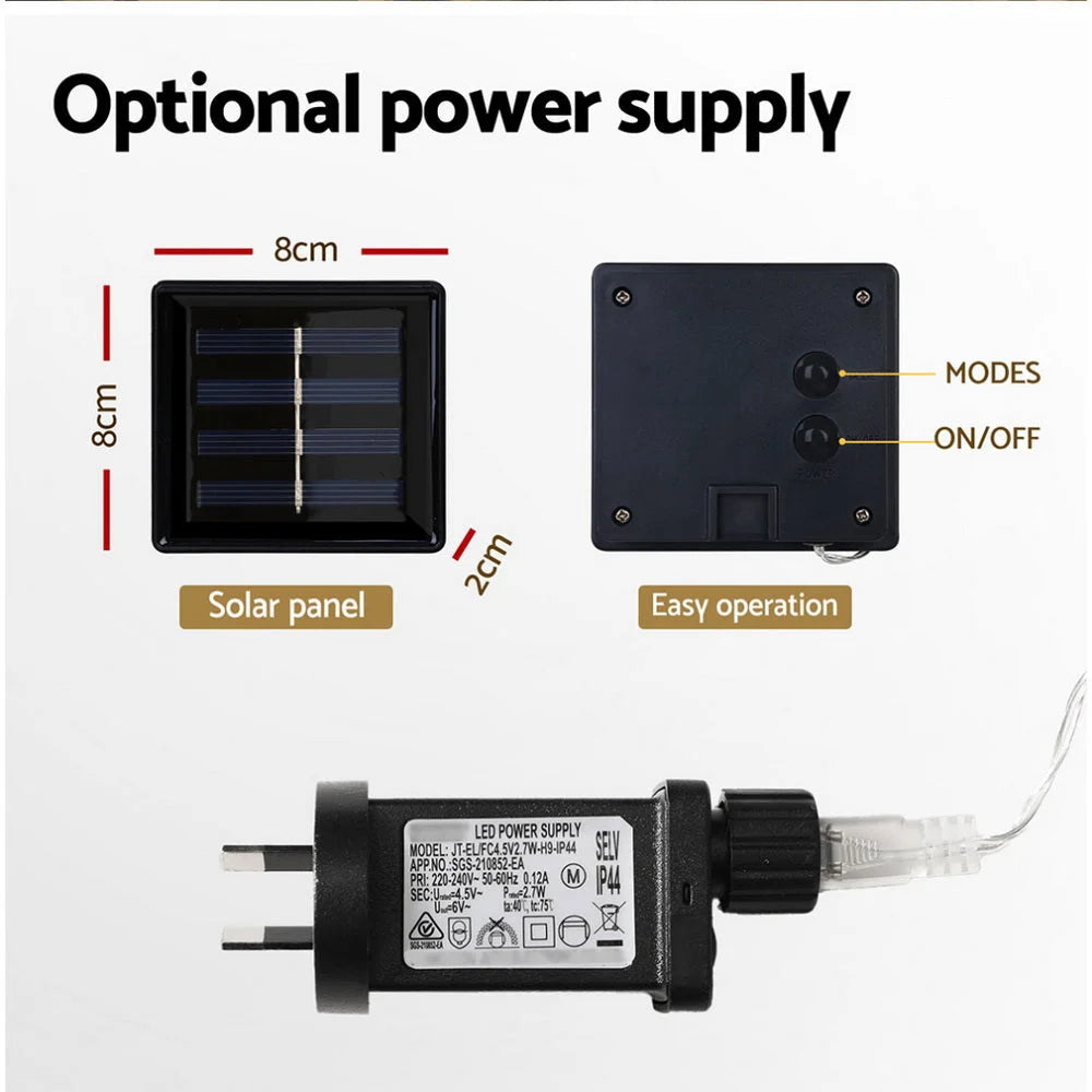 Christmas Lights 160 LED 6M Icicle Light Solar - Warm White