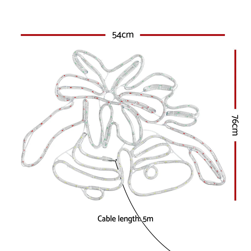 Christmas Lights 216 LED 76cm Fairy Light Bells Decorations