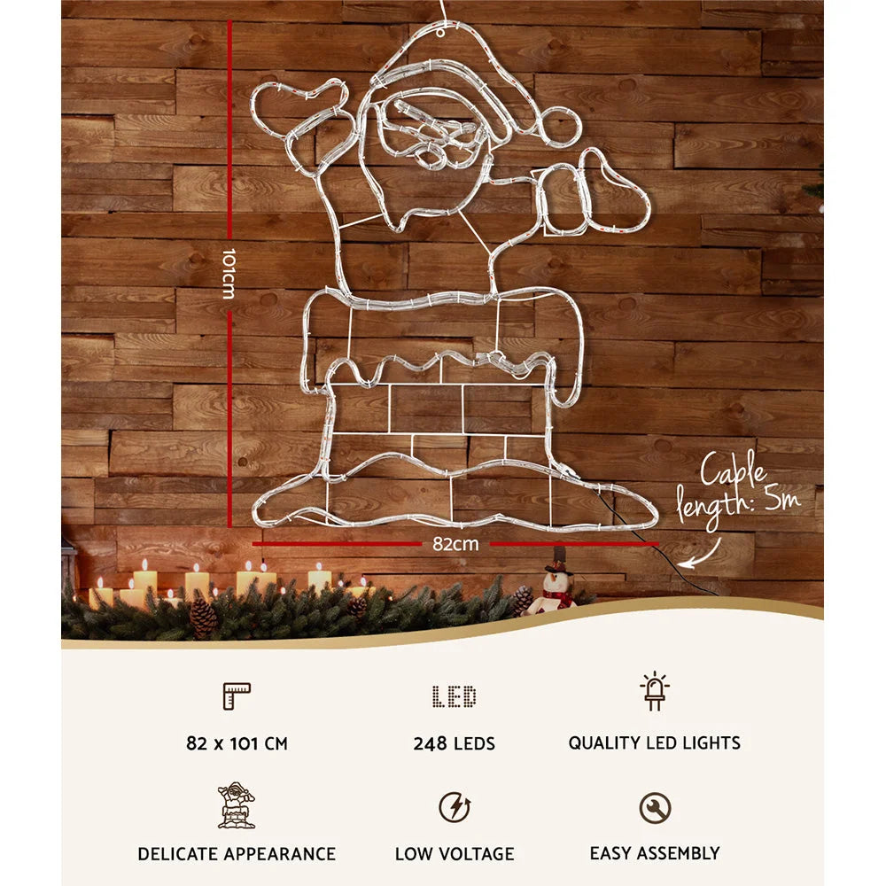 Christmas Lights 248 LED 101cm Fairy Light Santa Decorations