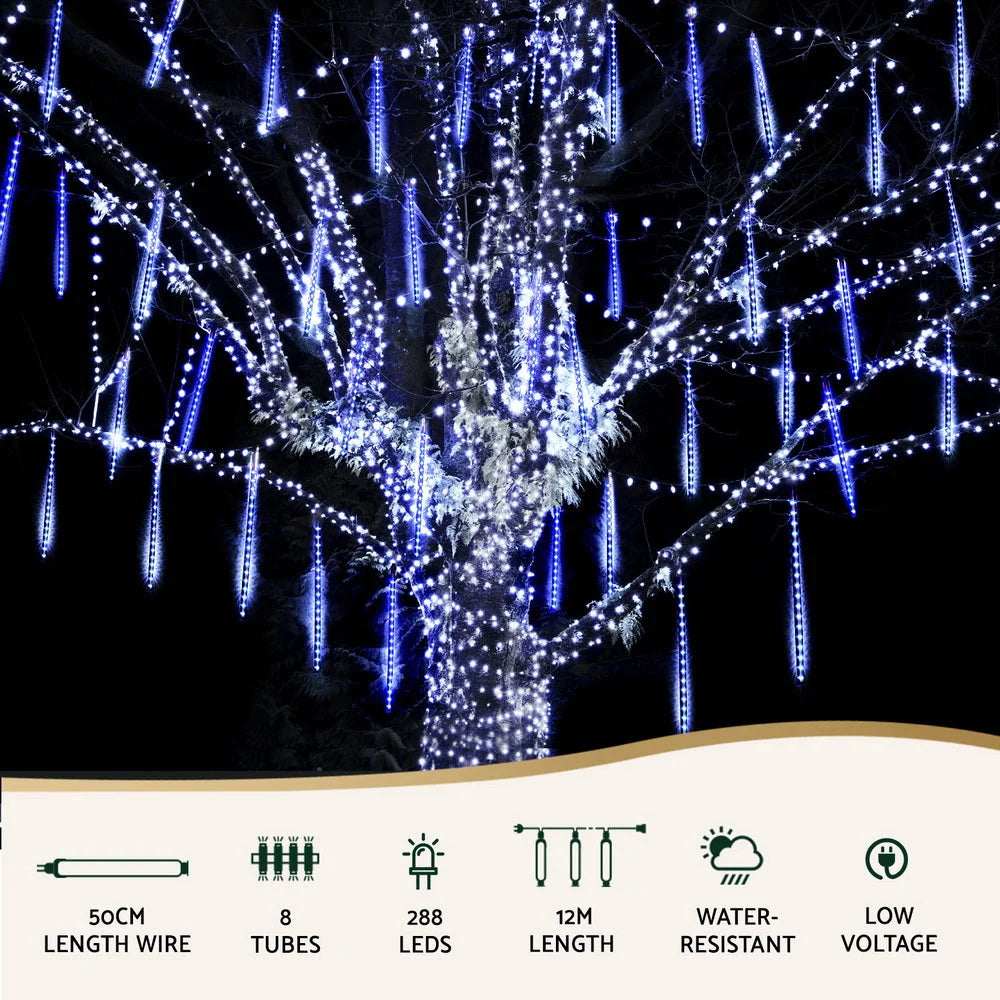Christmas Lights 288 LED 7M Icicle Falling Meteor