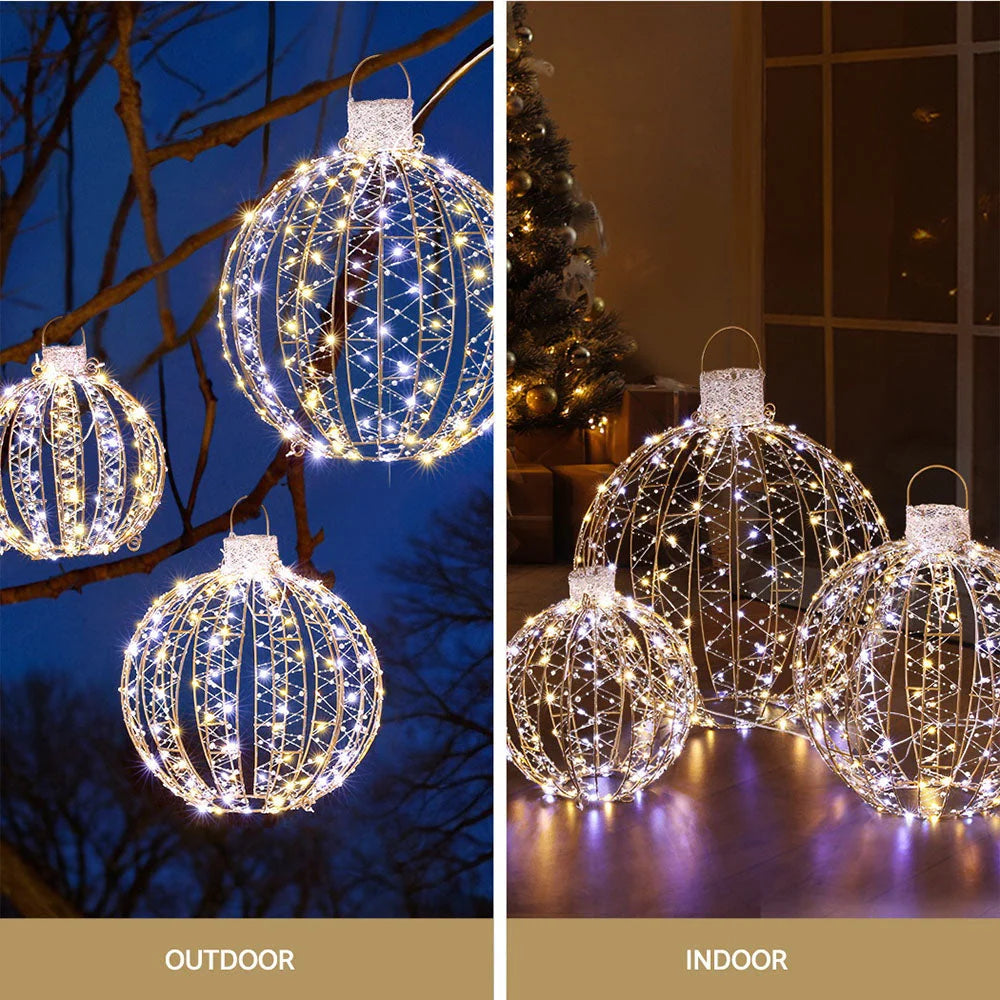 Christmas Lights 3PCS 360 LED Fairy Light Ball Decorations